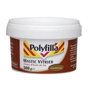 Mastic vitrier marron 500 g POLYFILLA 5107481