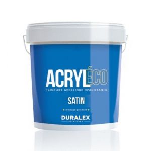 Peinture finition Acryl'&eacute;co satin blanc gamme ECO 15 l DURALEX 117100231