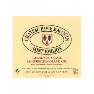 Château Pavie Macquin Premier Grand Cru Classé B Rouge Saint-Emilion Bordeaux 2013 Caisse bois d'origine de 12 bouteilles (12x75cl)