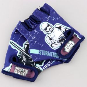 Gants courts vélo, trottinette enfant Star Wars bleus