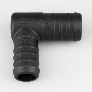 Raccord de durites en L &Oslash;25-22 mm Flexeo noir
