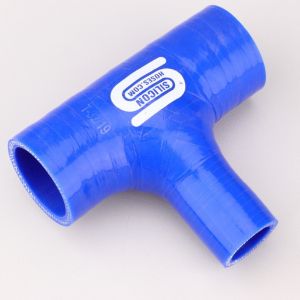 Raccord de durites en T silicone Ø32 à 19 mm Silicon Hoses bleu
