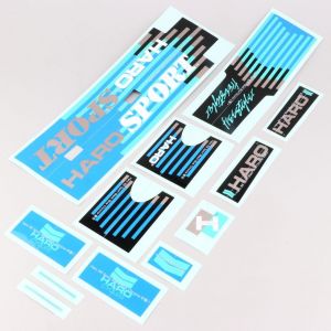 Kit déco vélo BMX Haro Sport 1988 noir et bleu