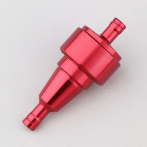 Filtre à essence alu Ø6 mm universel rouge
