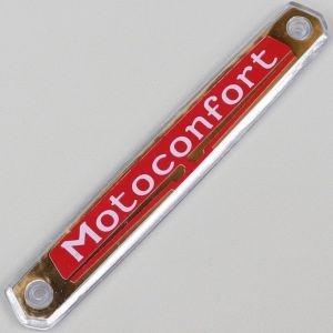Monogramme de r&eacute;servoir d'essence "Motoconfort" (version longue) rouge et or