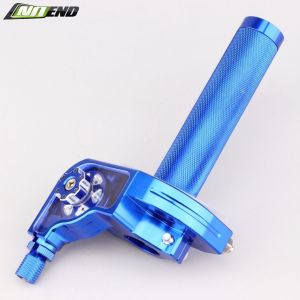 Poign&eacute;e de gaz universelle type tirage rapide alu NoEnd bleue