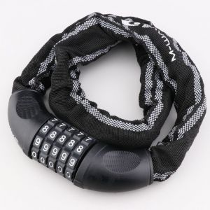 Antivol cha&icirc;ne &agrave; combinaison M-Wave 85 cm (bandes r&eacute;fl&eacute;chissantes)