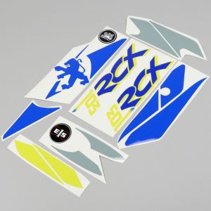 Kit déco Peugeot 103 RCX phase 2 bleu et jaune