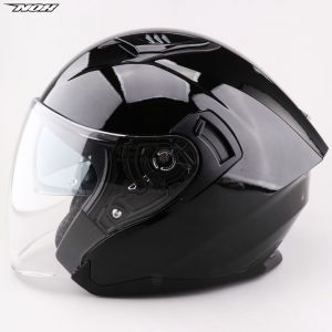 Casque jet Nox N130 noir brillant