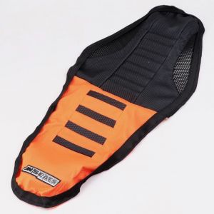 Housse de selle KTM SX 125, 250, SX-F 450... (depuis 2019), EXC (depuis 2020) JN Seats noire et orange