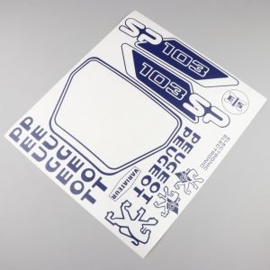 Kit déco Peugeot 103 SP bleu foncé V2