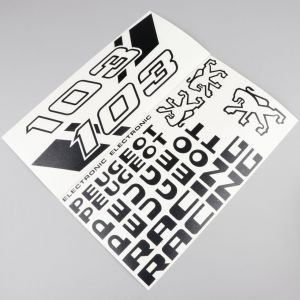 Kit d&eacute;co type Peugeot 103 RCX Racing noir