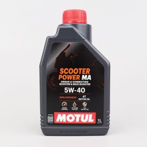 Huile moteur 4T 5W40 MA Motul Scooter Power 100% synth&egrave;se 1L