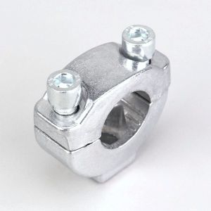 Pontet de guidon Ø22 mm pocket cross gris