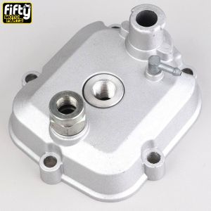 Culasse compl&egrave;te Derbi Euro 4 Fifty grise clair (avec raccord adaptateur de sonde)