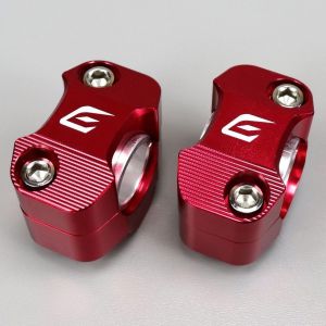 Pontets de guidon 22 mm et 28 mm Gencod rouges anodisés