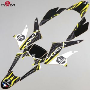 Kit déco Derbi DRD, Gilera SMT, RCR (2011 - 2017) KRM Pro Ride jaune
