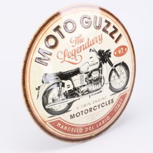Plaque décorative ronde Moto Guzzi Ø35 cm