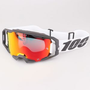 Masque 100% Armatic Caldwell blanc écran iridium rouge