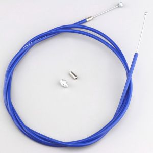 Câble de frein arrière inox pour vélo "BMX" 1.30 m Odyssey Slic avec gaine bleu (Ø1.5 mm)