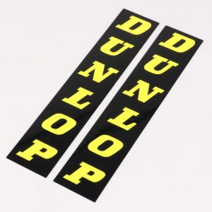 Stickers de fourche, garde boue... Dunlop vintage vertical noirs 200 mm (paire)