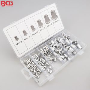 Écrous rivets aluminium BGS (lot de 150)