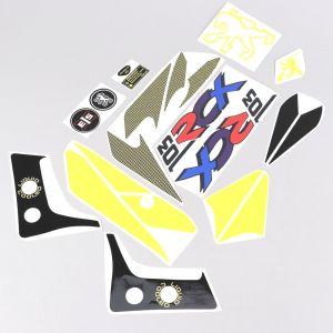 Kit déco Peugeot 103 RCX phase 2 noir et jaune