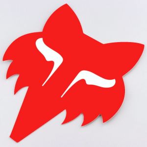 Sticker Fox Racing Head 18 cm rouge