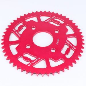 Couronne 53 dents 420 alu Yamaha TZR, MBK Xpower Doppler rouge