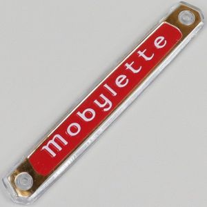 Monogramme de r&eacute;servoir d'essence "Mobylette" (version longue) rouge et or