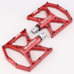 Pédales plates alu vélo BMX ICE Butch rouges 105x105 mm