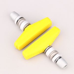 Patins de frein vélo BMX V-Brake 54 mm Kool-Stop Tuff Skyway jaunes (avec filetages)