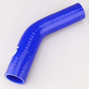 Réducteur silicone coudé 45° Ø32 à 28 mm Silicon Hoses bleu