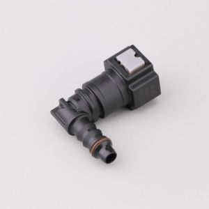 Raccord essence femelle coud&eacute; 90&deg; &Oslash;7.95 mm &agrave; clipser pour rampe d'injection 3RG