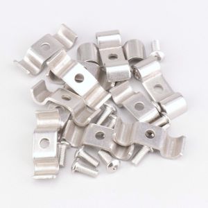 Supports de fixation doubles pour durite ou câble Ø6.3 mm kartcross, autocross Turbo Works (lot de 12)
