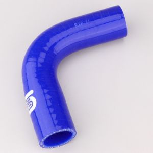 Réducteur silicone coudé 90° Ø28 à 25 mm Silicon Hoses bleu