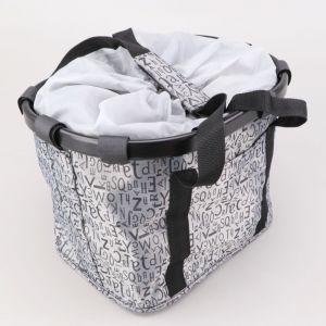 Panier avant vélo avec fixation PNA gris et noir