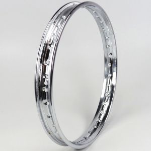 Cerclage de jante 1.40x17 pouces 36 trous cyclomoteur chrom&eacute;