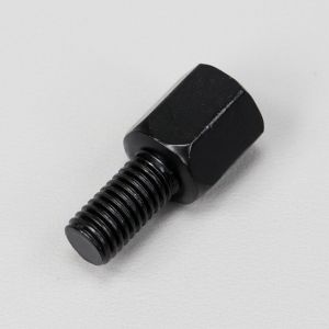 Adaptateur de rétroviseur Ø8 mm à Ø8 mm noir (filetage intérieur Ø8 mm standard, extérieur Ø8 mm inversé)
