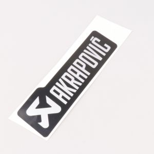 Sticker Akrapovic 150x44 mm noir et gris