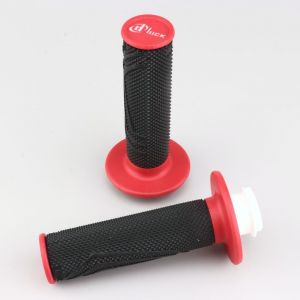 Poign&eacute;es moto Domino D200 D-Lock MX Grip noires et rouges