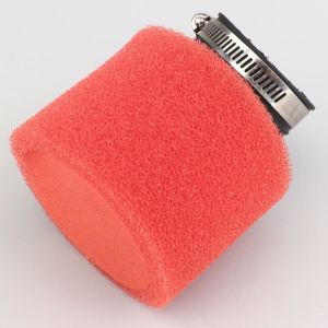 Filtre &agrave; air &Oslash;48 mm mousse PHBG 45&deg; rouge et noir