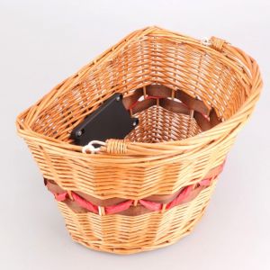 Panier avant en osier vélo avec fixation universelle