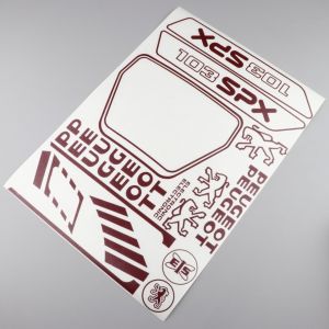 Kit déco Peugeot 103 SPX bordeaux V3