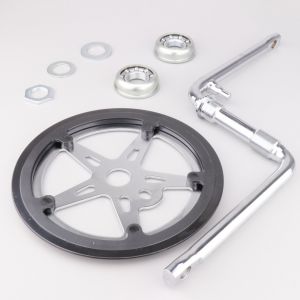 P&eacute;dalier mono bloc avec plateau 44 dents v&eacute;lo BMX 170 mm