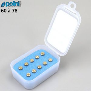 Gicleurs 60 &agrave; 78 &Oslash;5 mm carburateur PHBG, SHA, PHDG Polini (kit de r&eacute;glage)