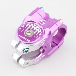 Potence de v&eacute;lo &Oslash;31.8x35 mm 1" 1/8 Lunje 03 grise et violette