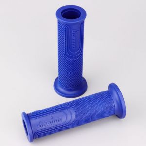Poignées moto Domino Style Open Grips bleues