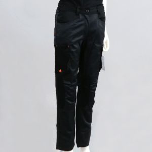 Pantalon de travail femme Delta Plus gris foncé et orange