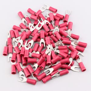 Cosses à fourche isolées 3.7 mm WKK rouges (lot de 100)